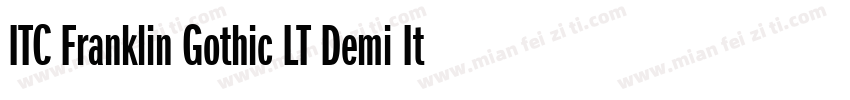 ITC Franklin Gothic LT Demi Italic字体转换